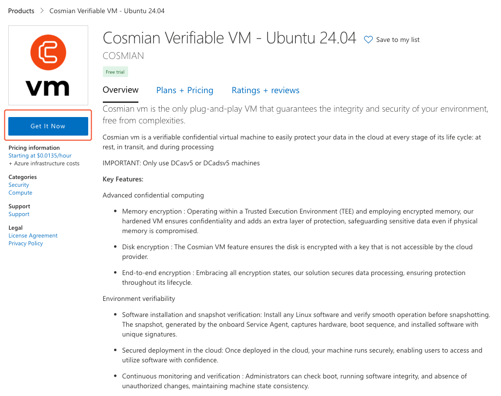 Step 1: Get Eviden Verifiable VM