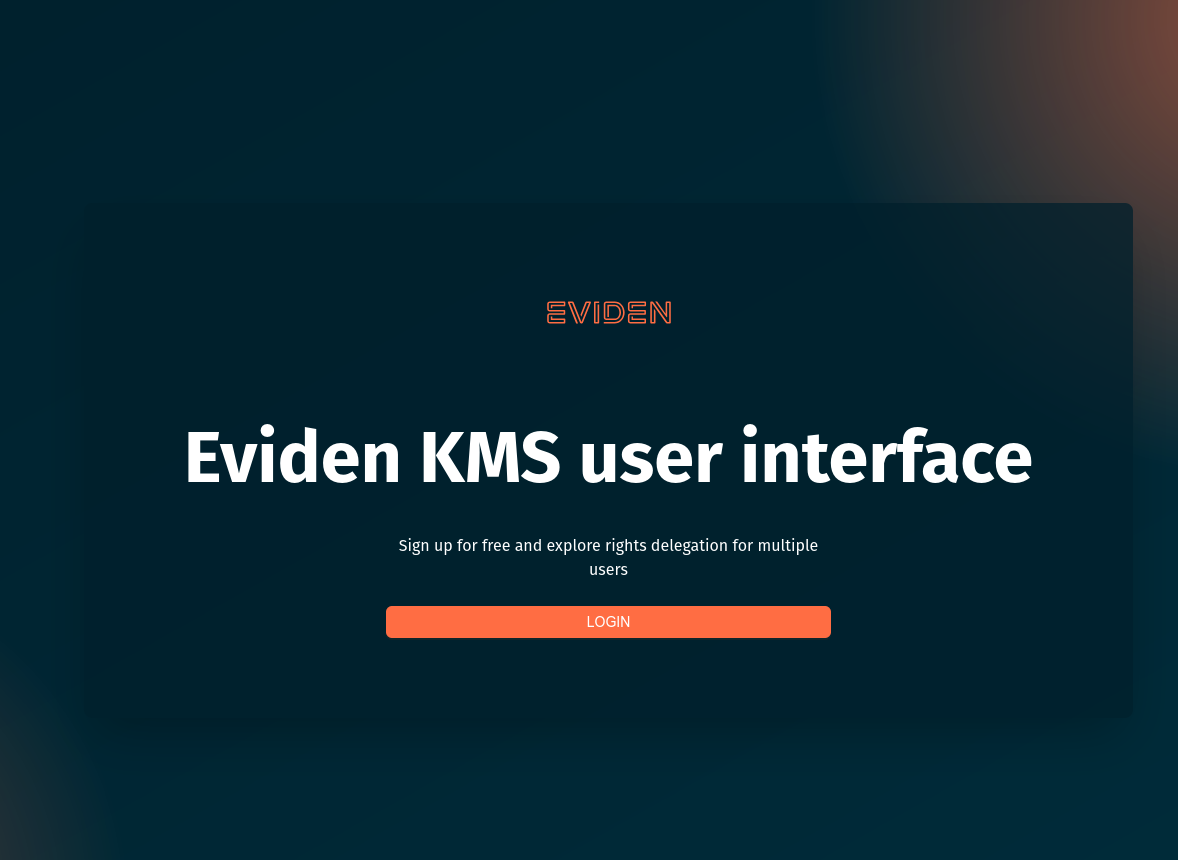 Eviden KMS UI