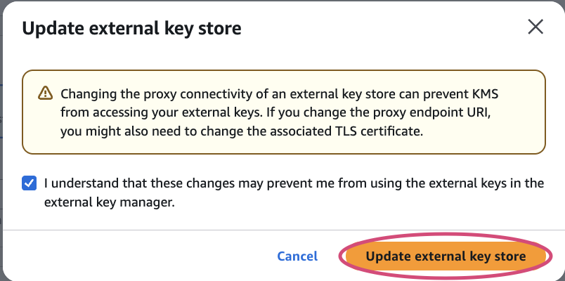Confirm the update