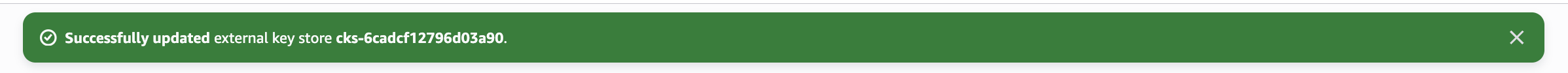 Key store successfully updated